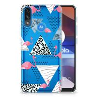 Motorola Moto E7/E7i Power | TPU Hoesje | Flamingo Triangle