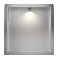 Wiesbaden Demis LED Inbouwnis 30x30x7 cm - RVS Wandverlichting