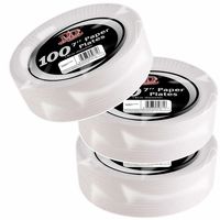 300x Witte bordjes van karton rond 23 cm - thumbnail