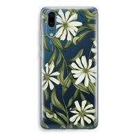 Wit bloemenpatroon: Huawei P20 Transparant Hoesje