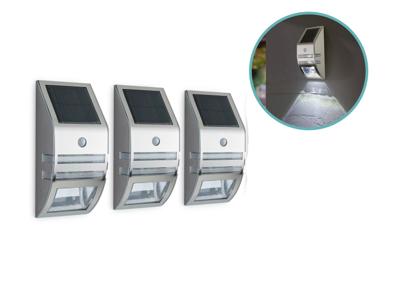 4-pack LED Lovers Solar lamp New York - Met Bewegingssensor - RVS