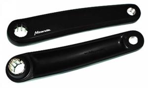 Miranda set cranks E bike aluminium 170 mm zwart