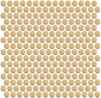 Mozaïek tegels Penny goud 29,1x31,5 - Rond Wand en vloer Geglazuurde porseleinen steengoed