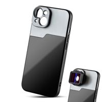 MOJOGEAR 17mm lens case voor iPhone 13 en 14 - Zwart/Grijs - thumbnail