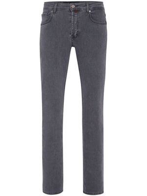 Billionaire jean droit à taille basse - Gris