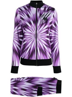 Plein Sport survêtement à imprimé tie dye - Violet