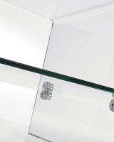 Kave Home Glazen Salontafel Burano met onderplank, 110 x 55 cm - Transparant - thumbnail