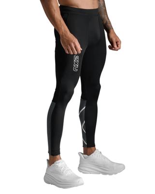 2XU Light Speed React Compression hardloopbroek Black/White Reflective Heren S