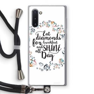 Diamonds: Samsung Galaxy Note 10 Transparant Hoesje met koord