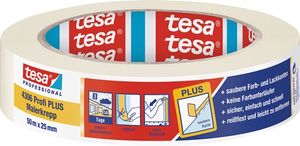 Tesa Afplakband | licht gecrêpt | lichtbeige | lengte 50 m | breedte 25 mm | wiel | 12 stuks - 04306-00043-02 04306-00043-02