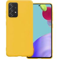 Basey Samsung Galaxy A52 Hoesje Siliconen Hoes Case Cover -Geel - thumbnail