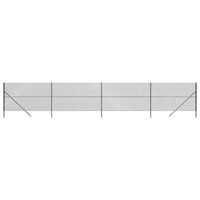 The Living Store Gaashek - Antraciet - 1.6 x 10 m - PVC-coating - Gegalvaniseerd staal