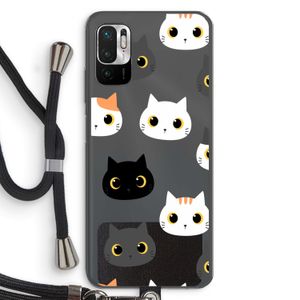 Katten: Xiaomi Redmi Note 10 5G Transparant Hoesje met koord