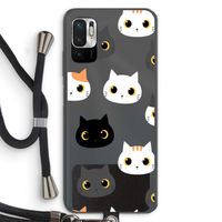 Katten: Xiaomi Redmi Note 10 5G Transparant Hoesje met koord