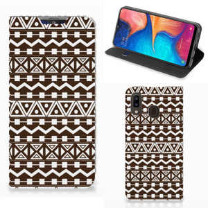 Samsung Galaxy A30 Hoesje met Magneet Aztec Brown