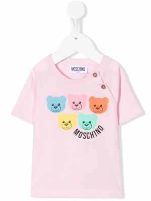 Moschino Kids t-shirt à imprimé Teddy Bear - Rose