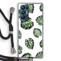 Tropische bladeren: Oppo Find X3 Neo Transparant Hoesje met koord - thumbnail