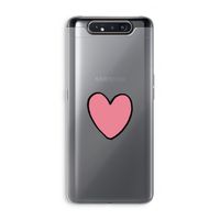 Hartje: Samsung Galaxy A80 Transparant Hoesje