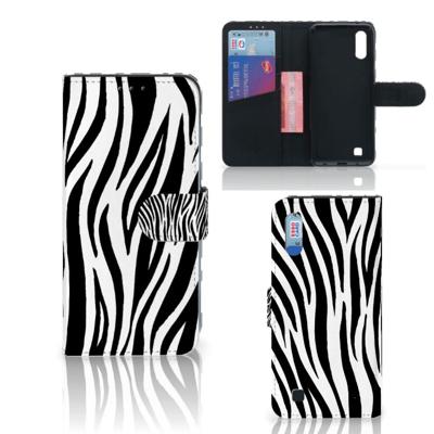 Samsung Galaxy M10 | Telefoonhoesje | Met pasjeshouder | Zebra