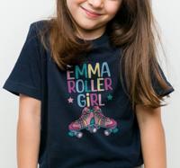 Roller girl T-shirt met naam Roller girl T-shirt met naam