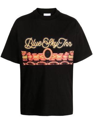 BLUE SKY INN t-shirt en coton à logo imprimé - Noir