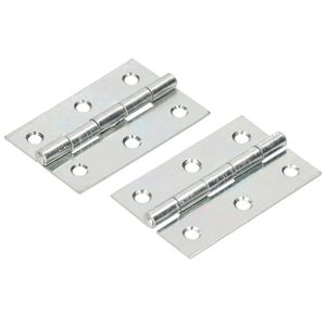 4x stuks scharnier / bouwscharnier / meubelscharnieren ijzer verzink met rechte hoeken 7 x 5.1 cm