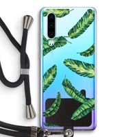 Lange bladeren: Huawei P30 Transparant Hoesje met koord