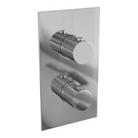 BRAUER Stripe 3-weg Inbouwthermostaat - rechthoekig - in- en afbouwdelen - chroom 5-CE-353