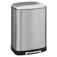 Prullenbak/pedaalemmer - zilver - metaal - 50 liter - 44 x 37 x 66 cm - keuken Prullenbak/pedaalemmer - zilver - metaal - 50 liter - 44 x 37 x 66 cm - keuken