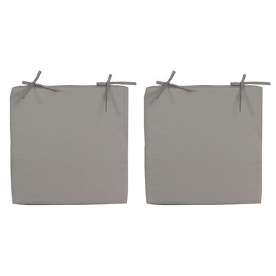 6x Stoelkussens voor binnen en buiten in de kleur grijs 40 x 40 cm Tuinkussens voor buitenstoelen.