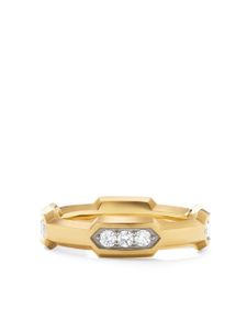 David Yurman bague Hex en or 18ct sertie de diamants