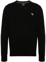 PS Paul Smith Zebra-motif cotton jumper - Noir - thumbnail