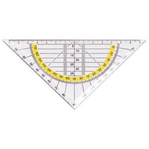 Geodriehoek 140 mm Quantore transparant