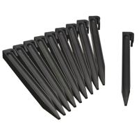 Grondpennen voor borderranden zwart H26,7x1,9x1,8 cm set 10 stuks - Nature Grondpennen voor borderranden zwart H26,7x1,9x1,8 cm set 10 stuks - Nature