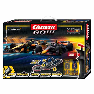 Carrera go!!! racebaan super formula - m. verstappen, no.1 vs. l. norris, no.4