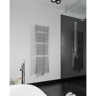 Instamat Inox Straight Handdoekradiator, afm. H 1810 x L 605mm, 6 aansl. ½&apos;&apos;, incl. wandconsoles, gepolijst RVS IS180.60GM01