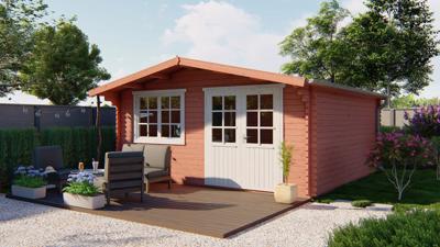 Blokhut - Tuinhuis Hendrick | 44 mm | vuren Red Class Wood geïmpregneerd