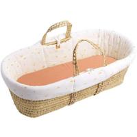Baby Mozesmandje - SAUTHON - SUNLIGHT - Met matras en katoenen hoes - 0-4 maanden - Wit / Terracotta