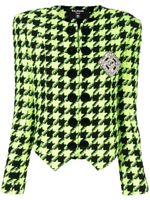 Balmain veste en tweed à motif pied-de-poule - Vert