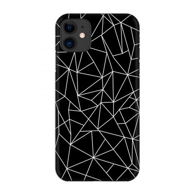 Geometrische lijnen wit: Volledig geprint iPhone 11 Hoesje