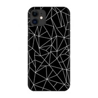 Geometrische lijnen wit: Volledig geprint iPhone 11 Hoesje