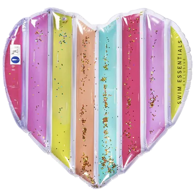 Regenboog Luchtbed Glitter Hart Essentials