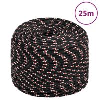 VidaXL Boot touw 8 mm 25 m polypropyleen zwart VidaXL Boot touw 8 mm 25 m polypropyleen zwart