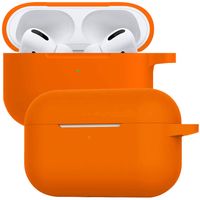 Basey Siliconen Hoesje Voor AirPods Pro Case Hoes - Geschikt voor AirPods Pro Hoesje Cover - Oranje - thumbnail