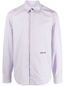 Helmut Lang chemise en coton à logo brodé - Violet