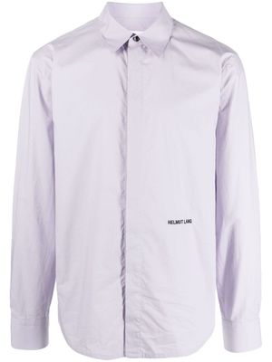 Helmut Lang chemise en coton à logo brodé - Violet