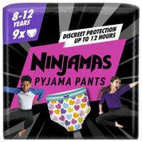 Pampers Pampers Ninjamas Pyjama Pants for Girls 8-12 jaar (27-43kg), 9 stuks