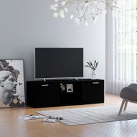Tv-meubel 120x34x37 cm spaanplaat zwart - thumbnail