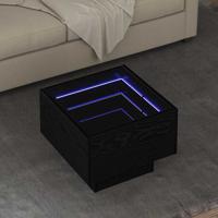 Salontafel Zwart eiken 40 x 40 x 30 cm Bewerkt hout