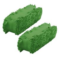 Crepe papier feest slingers/guirlande - 2x - 6 meter - groen - feestversiering - uni kleuren
